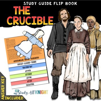 Preview of The Crucible Reading Literature Guide Flip Book