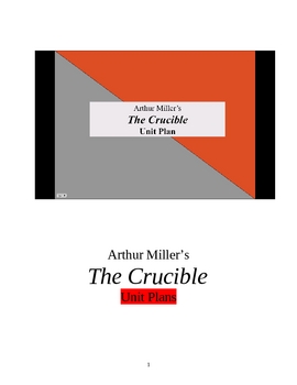 Preview of The Crucible Lesson Plans 78 pages of activities.
