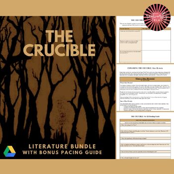 Preview of The Crucible | Literature Bundle (Slides, Essay, Guides, + Worksheets)
