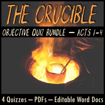 Preview of The Crucible Quiz Bundle (Acts 1-4)