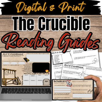 Preview of The Crucible Reading Guides: Comprehend, Analyze, Synthesize - Digital & Print