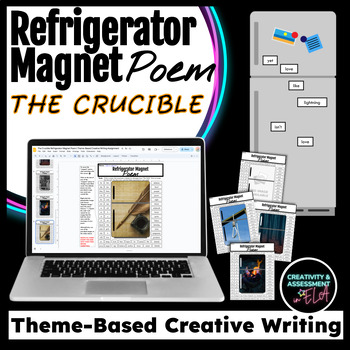 Preview of The Crucible Refrigerator Magnet Poem | Theme-Based Creative Writing Activity