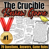 The Crucible Review Game Fun: Student- Centered 78 Questions