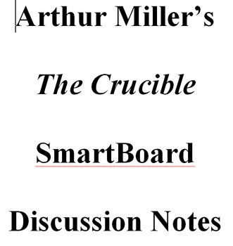 Preview of The Crucible SmartBoard Discussion Notes