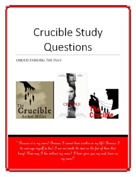 Preview of The Crucible - Study Questions and Research Activity - w/Easel Remote Learning