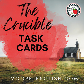 Preview of The Crucible Task Cards (36 cards) / Editable Google Slides