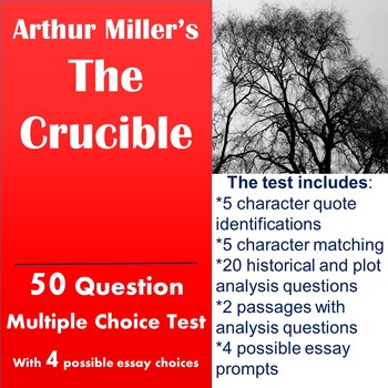 Preview of The Crucible Test with Passage Analysis