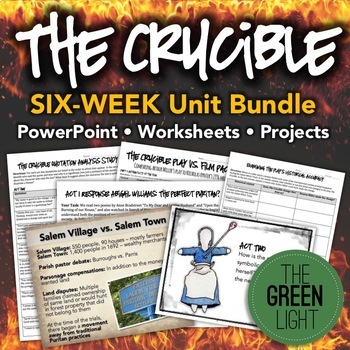 Preview of The Crucible Unit Plan Bundle -- Worksheets, PowerPoint, Handouts