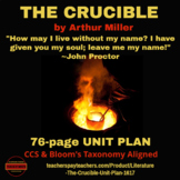 The Crucible Unit Plan: CCSS Teaching Plans, Lessons, Acti
