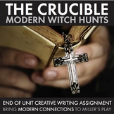 Crucible, Modern Witch Hunts, Creative Writing, Arthur Miller Play, The Crucible