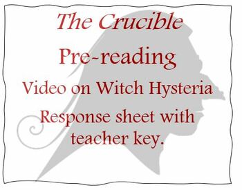 Preview of The Crucible: Video on witch trials w/response - KEY included