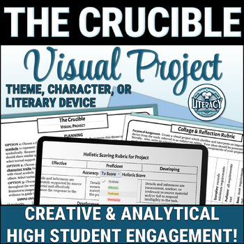 Preview of The Crucible - Visual Theme, Character, or Literary Device Collage Project