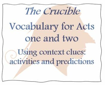 Preview of The Crucible Vocabulary Activities for Acts 1 and 2 w/Teacher Key