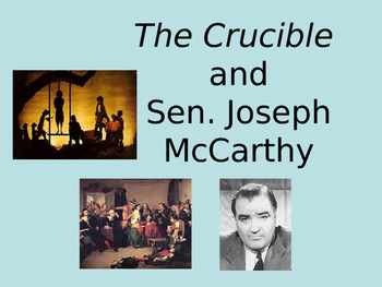Preview of The Crucible and Joseph McCarthy Power Point Presentation