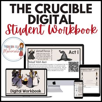 Preview of The Crucible by Arthur Miller Digital Student Activities Workbook