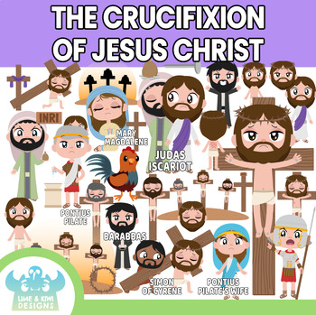 Preview of The Crucifixion of Jesus Clipart (Lime and Kiwi Designs)