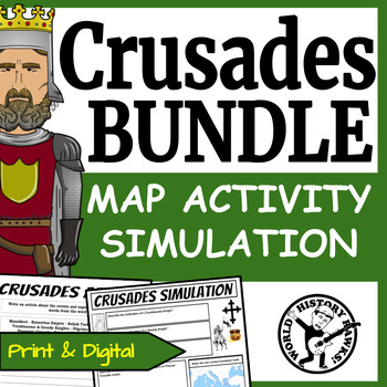 Preview of The First Crusade Map & Simulation Middle Ages Medieval Europe Feudalism BUNDLE