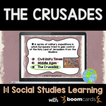 Preview of The Crusades Boom Cards | Distance Learning