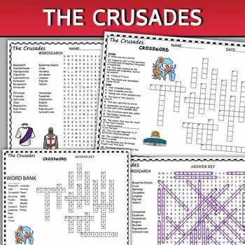 Preview of The Crusades Fun Puzzles ,Word Search And Crosswords