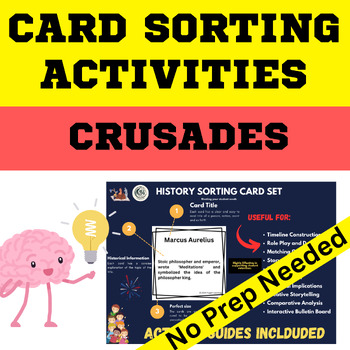 Preview of The Crusades History Card Sorting Activity - PDF and Digital