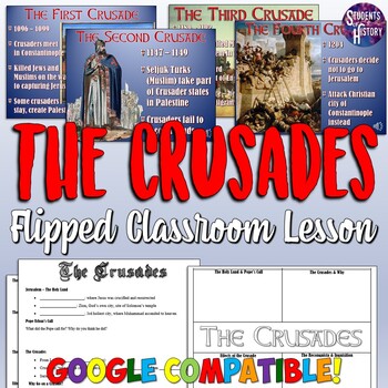 Preview of The Crusades PowerPoint and Flipped Lesson
