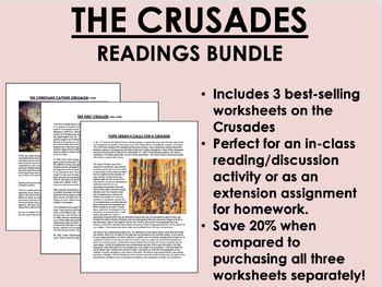 Preview of The Crusades Readings Bundle