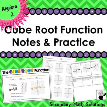 Preview of The Cube Root Function Foldable Notes & Practice