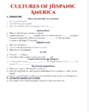 The Cultures of Hispanic America Guided Notes