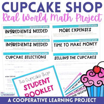 Preview of Cupcake Shop Math Project: Fraction, Decimal, and Equation Practice