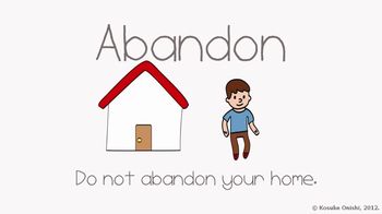 Preview of The Cutest Vocabulary Video - abandon