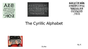 Preview of The Cyrillic Alphabet