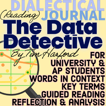 Preview of The DATA DETECTIVE by Tim Harford READING JOURNAL for Adult Learners/College/AP!