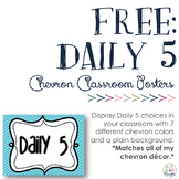 FREE Daily 5 Signs: Chevron