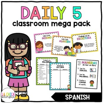 Preview of The Daily 5 Classroom Mega Pack in Spanish