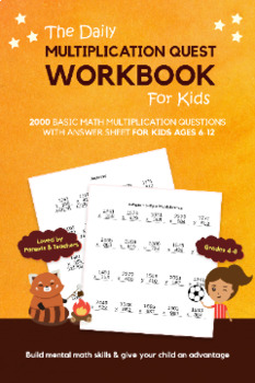 Preview of The Daily Multiplication Quest Workbook for Kids