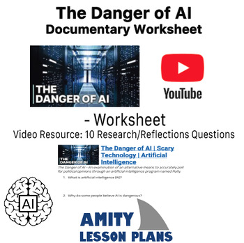 Preview of The Danger of AI Documentary Worksheet - AI Video Resource