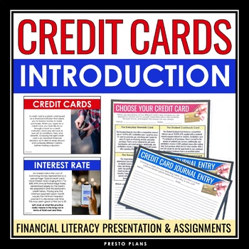 Preview of Credit Cards Presentation - Finances and Financial Literacy - Money Life Skills