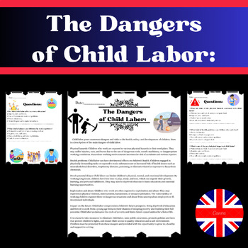 Preview of The Dangers of Child Labor: with Multiple-Choice Questions
