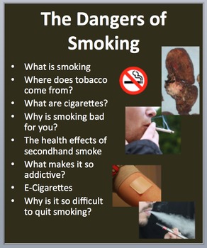 Preview of The Dangers of Smoking - PowerPoint Inquiry Lesson