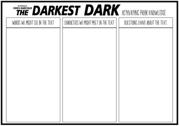 Preview of The Darkest Dark - Activating Prior Knowledge - Chris Hadfield - Astronaut - KWL