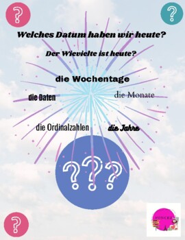 Preview of The Date in German: Welches Datum haben wir?