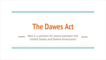 Preview of The Dawes Act Webquest