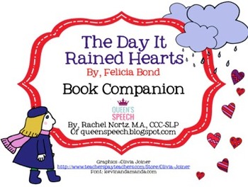 Preview of The Day It Rained Hearts {Book Companion}