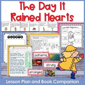 Preview of The Day It Rained Hearts Lesson Plan and Book Companion