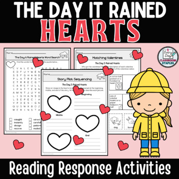 Preview of The Day It Rained Hearts Reading Companion Comprehension and Writing Activities