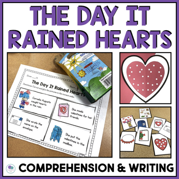 Preview of The Day It Rained Hearts Craft February Writing Prompt Valentines Day 1st Grade