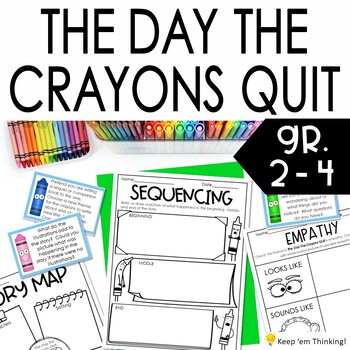 Preview of The Day The Crayons Quit Book Companion - Activities