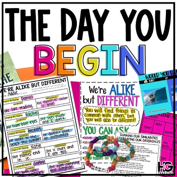 Preview of The Day You Begin Read Aloud | Back to School Reading Activities, Poem, Bracelet