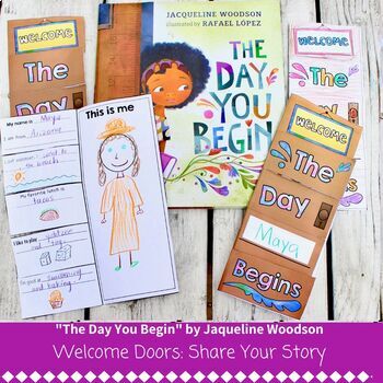 Preview of The Day You Begin: Welcome Doors Share Your Story Craft Activity Back to School
