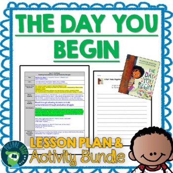 Preview of The Day You Begin by Jacqueline Woodson Lesson Plan and Activities